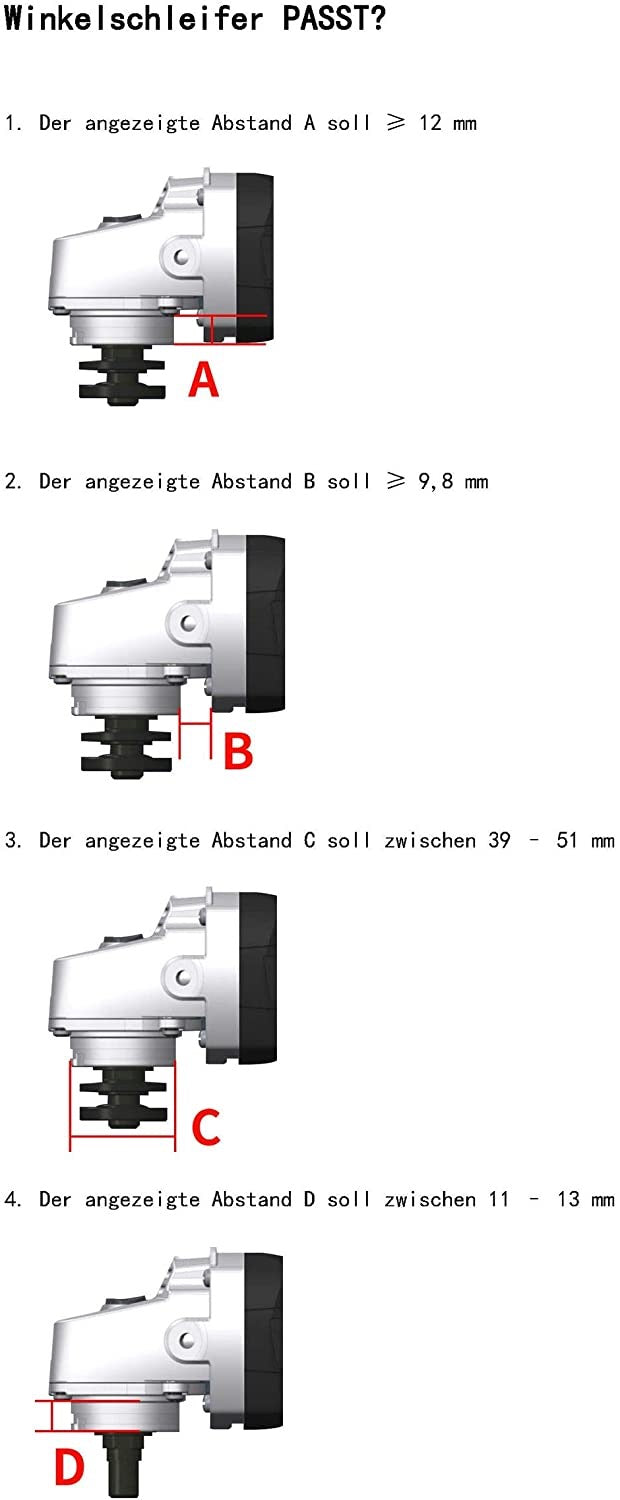 Gebraucht - FANZTOOL Diamantschleiftopf 125 mm mit universal Absaughaube Staubsaugung für Winkelschleifer Betonschleifer - Fanztool