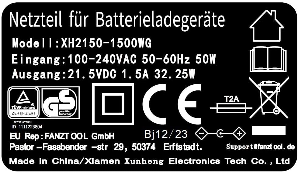 FANZTOOL 20V System Akku Batterie Ladegerät Ladestation (Ladegerät speed) - Fanztool