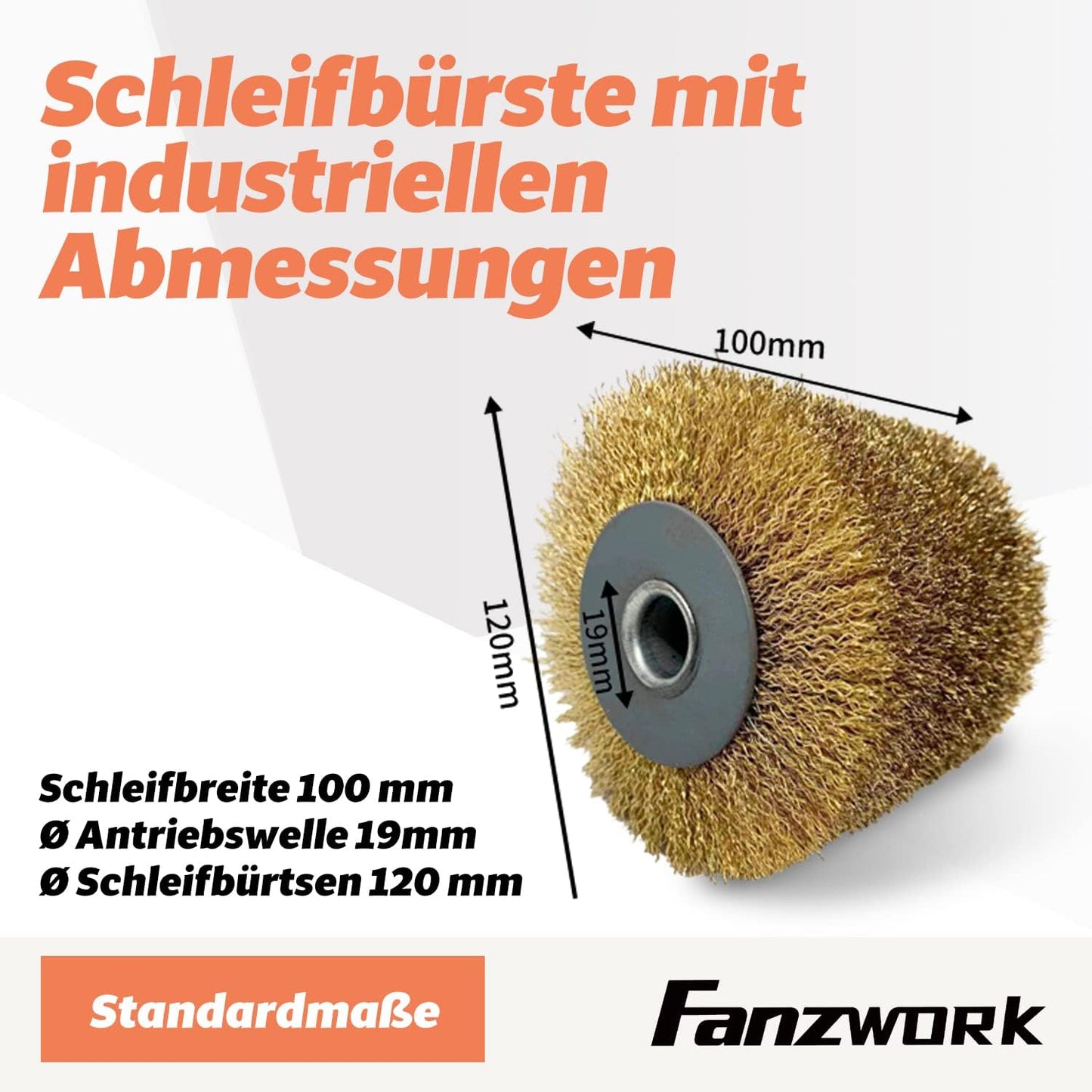 Neuwertig - 25N FANZWORK V2 1500 Watt Satiniermaschine mit Staubsaugung-Anschluss, Drehzahlregelung, Nylon & Messing Bürste