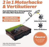 FANZTOOL Vertikutierer Aufsatz f&uuml;r elektrische Bodenhacke