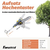 FANZTOOL 20V Akku Heckenschere, Hochentaster, Rasentrimmer (3-in-1)