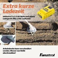 FANZTOOL 20V Motorhacke Bodenhacke Gartenhacke Kultivator
